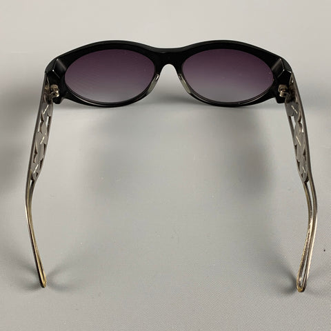 CHRISTIAN ROTH Black Silver Acetate Titanium Sunglasses