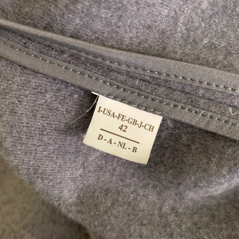 BRUNELLO CUCINELLI Size 6 Grey Wool Cashmere Ribbed Zip Up Jacket