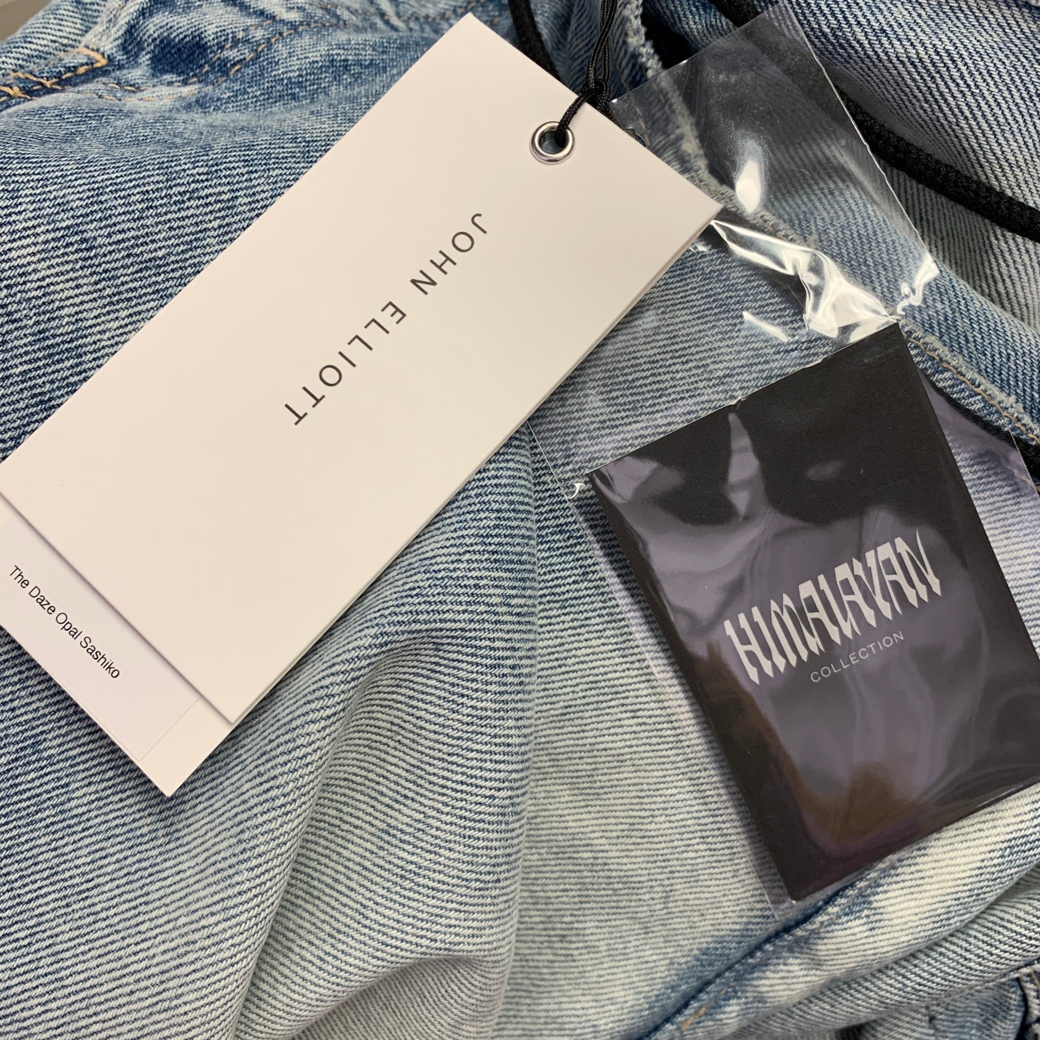 JOHN ELLIOTT Size 34 -Daze Opal Sashiko- Blue Multi Color