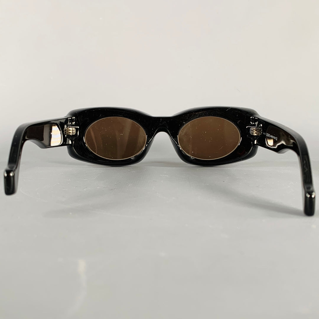 LOEWE x PAULA'S IBIZA Black Dark Green Color Block Acetate Sunglasses