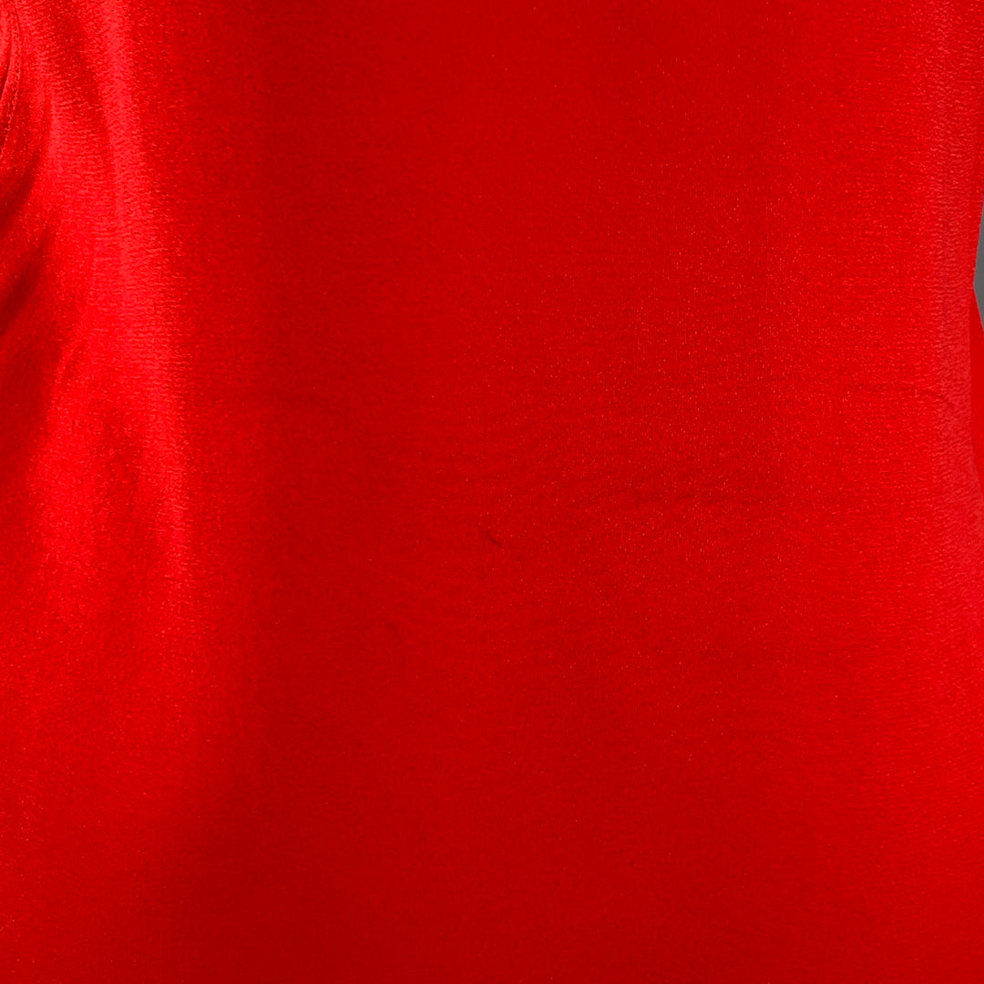 YVES SAINT LAURENT Size M Red Silk Crepe Sleeveless Casual Top