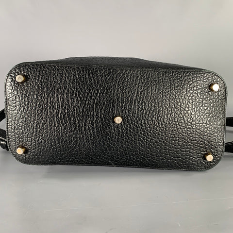 BURBERRY PRORSUM 2014 -St Ives-  Black Burgundy Color Block Leather Bag