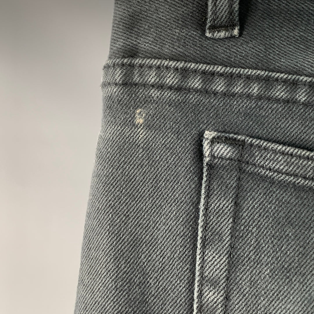 A.P.C. Size 33 Grey Cotton Blend Twill Slim Tapered Button Fly Jeans