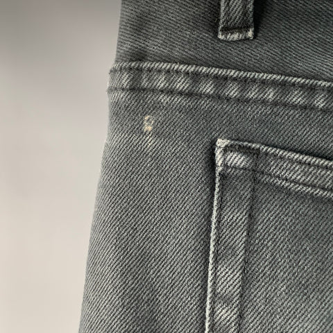 A.P.C. Size 33 Grey Cotton Blend Twill Slim Tapered Button Fly Jeans