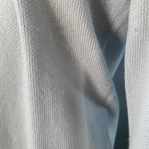 GIORGIO ARMANI Size XL Grey Contrast Trim Cashmere Silk V-Neck Sweater
