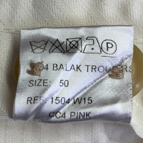 WALTER VAN BEIRENDONCK Size 34 Beige Pink Twill Wool Pleated Dress Pants