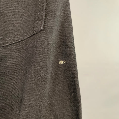 TUKI Taille XL Jean Droit Cinq Poches en Coton Sergé Noir