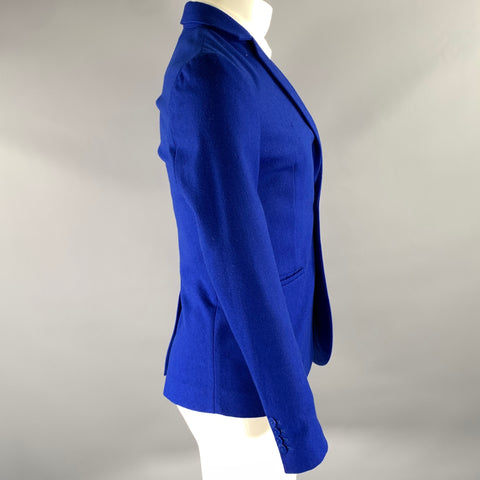 HAN KJOBENHAVN Size S Blue Cobalt Wool Blend Sport Coat
