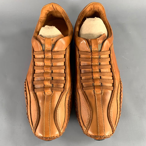 PIKOLINOS Size 10 Tan Leather Drivers Loafers