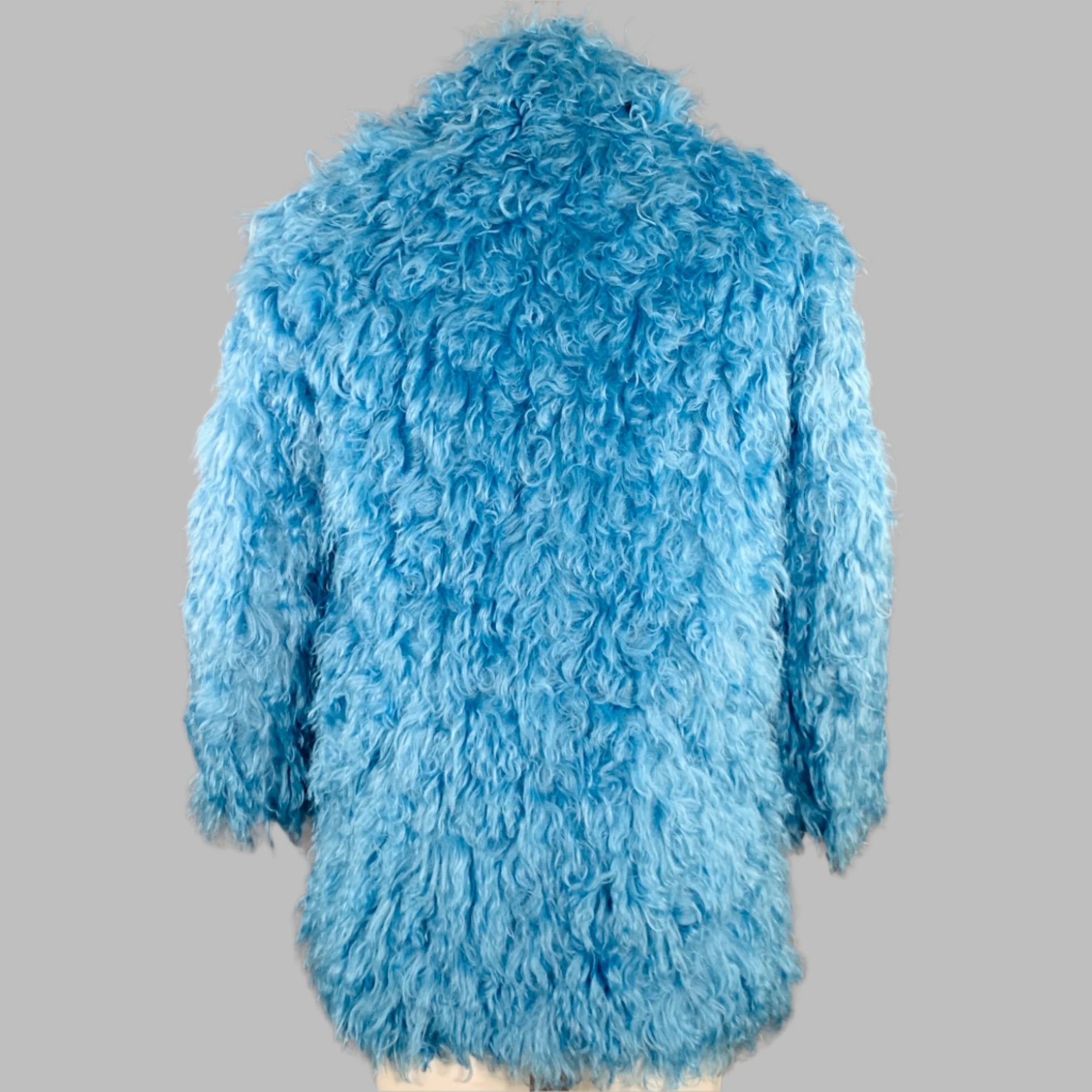 DRIES VAN NOTEN FW22 Size M Blue Textured Mohair Blend Coat – Sui
