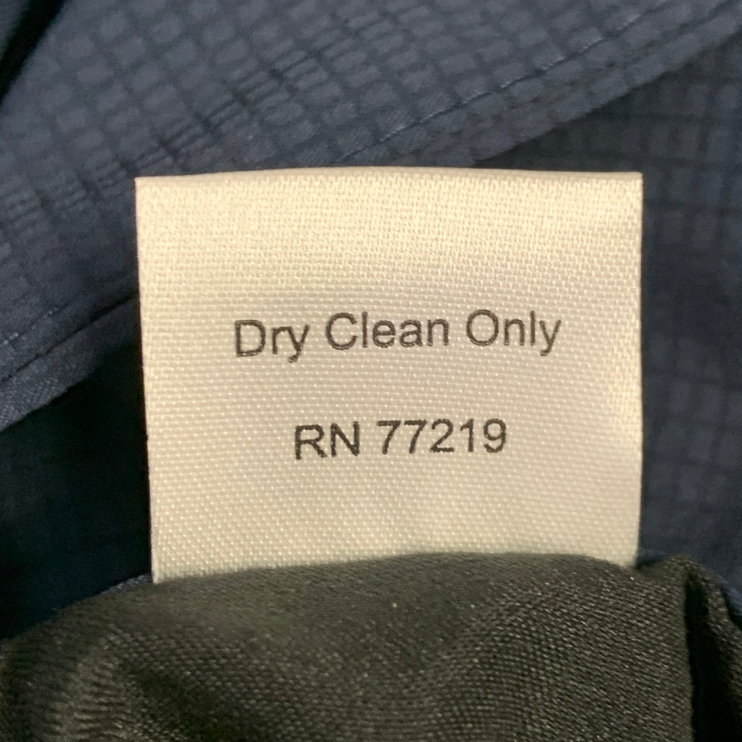 JOSEPH ABBOUD Size 40 Navy Polyester Blend Zip Up Snaps Coat