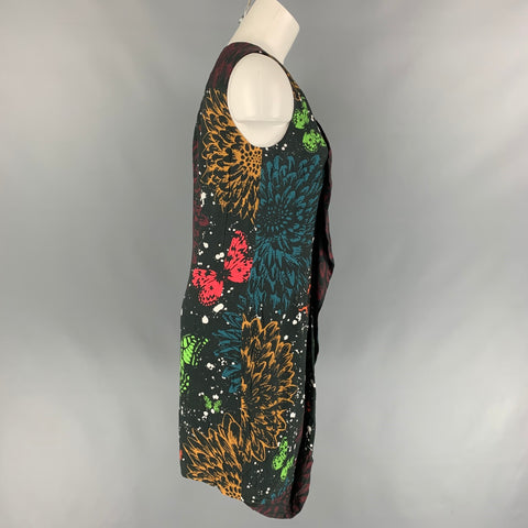 JOHN RICHMOND Size 6 Multi-Color Print Viscose Shift Dress
