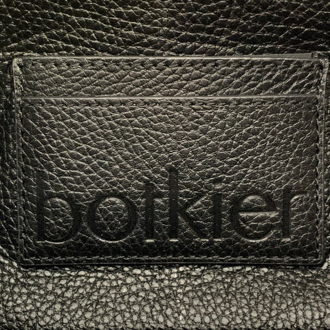 BOTKIER Black Pebble Grain Cowhide Leather Crossbody Handbag