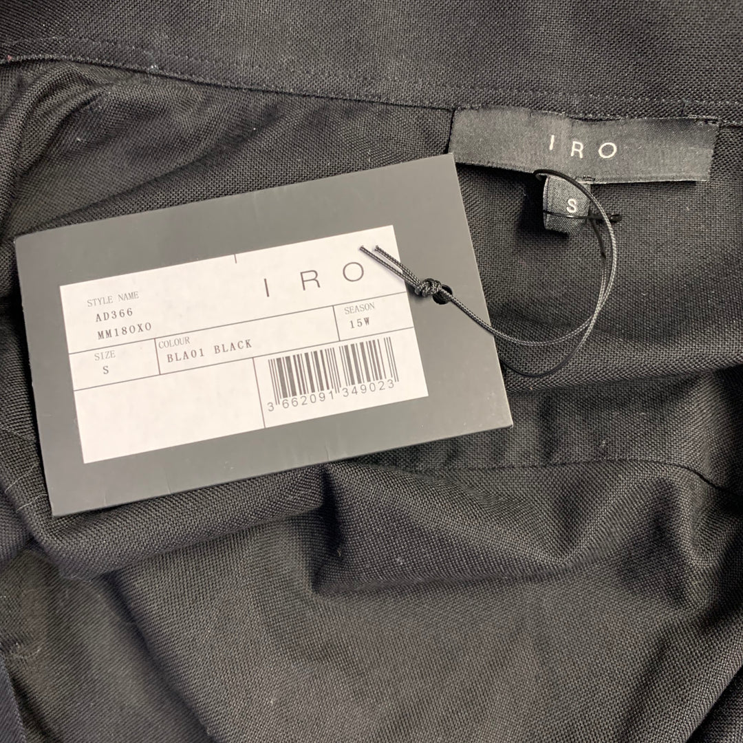 IRO Size S Black Cotton Long Sleeve Shirt