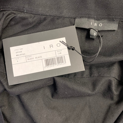 IRO Size S Black Cotton Long Sleeve Shirt