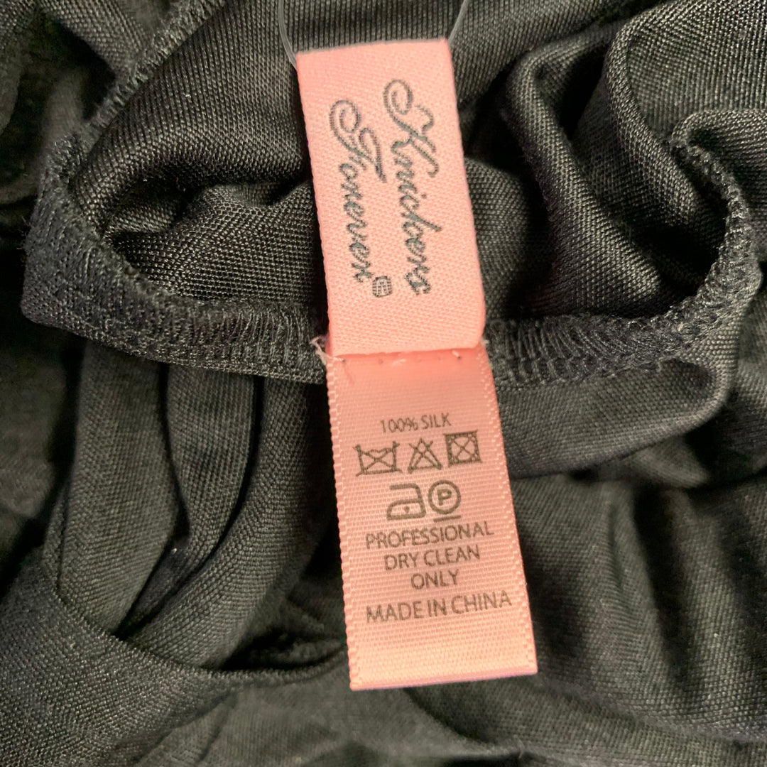 AGENT PROVOCATEUR Size 3 Black Silk Halter Cocktail Dress