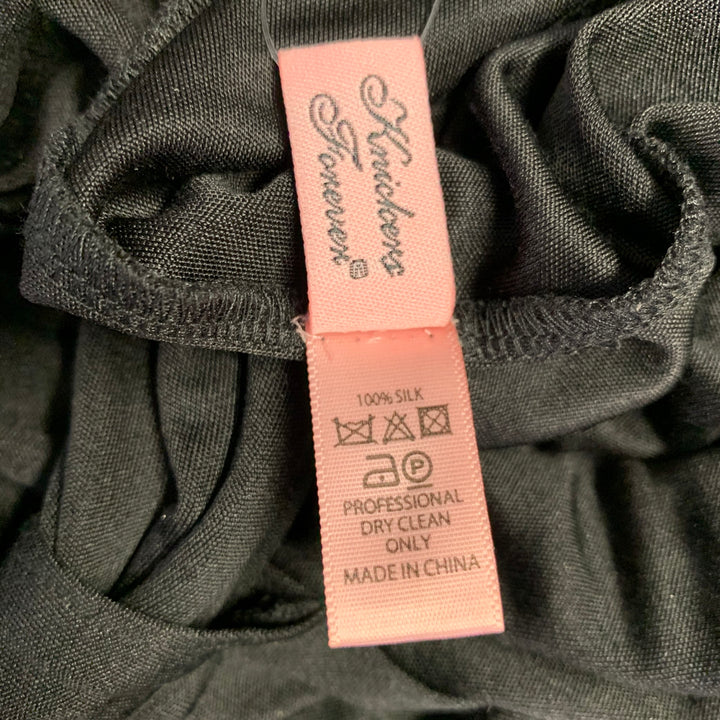 AGENT PROVOCATEUR Size 3 Black Silk Halter Cocktail Dress