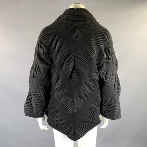 VANITE COUTURE Size M Black Blue Polyester Spandex  Blazer