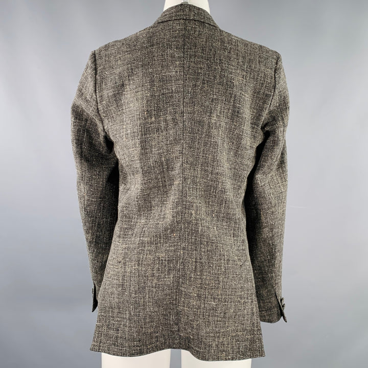 BILLY REID Size 4 Grey Wool Blend Tweed Notch Lapel Jacket Blazer