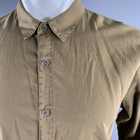 JAMES PERSE Size XS Green Olive Cotton Button Up Long Sleeve Shirt