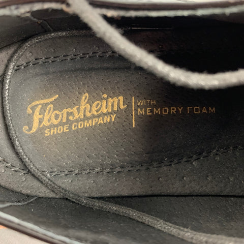 FLORSHEIM Size 11 Black Cap Toe Lace Up Shoes