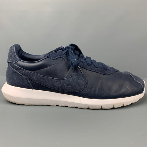 NIKE Talla 12 Zapatillas bajas de cuero azul marino
