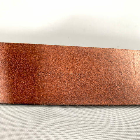RALPH LAUREN Size 42 Brown Gold Solid Leather Belt