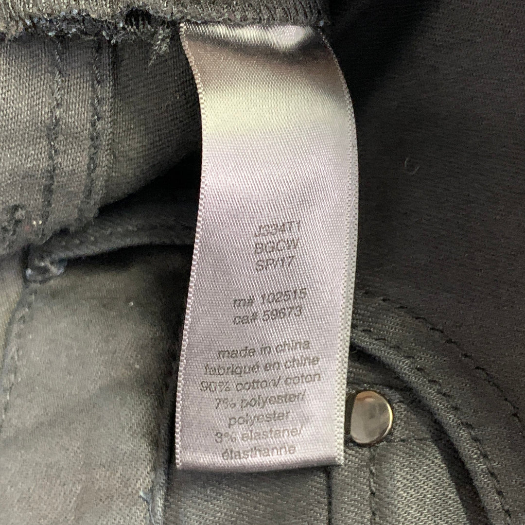 JOHN VARVATOS Size 32 Black Twill Cotton Blend Tapered Five Pockets Jeans