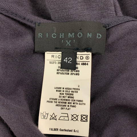 JOHN RICHMOND Size 6 Purple Rayon Wool Safety Pin Tank Dress