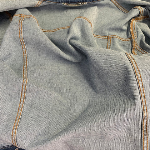DOLCE & GABBANA Size L Blue Cotton Blend Denim Trucker Jacket