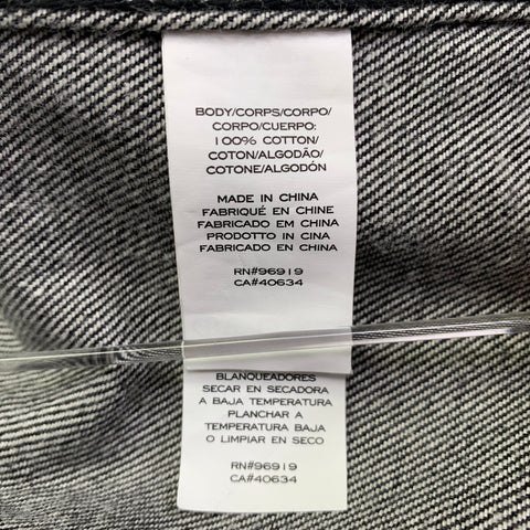 MARC JACOBS Size S Black White Denim Rhinestones Cropped Jacket