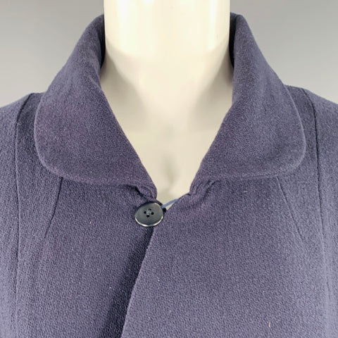 KAPITAL Size S Navy Wool Blend A-Line Coat