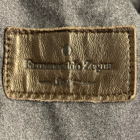 ERMENEGILDO ZEGNA Size L Brown Quilted Suede Zip Up Jacket