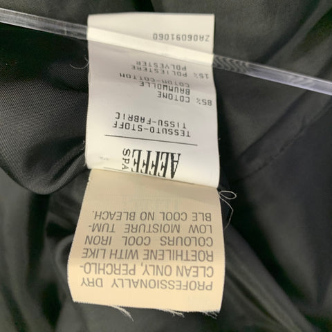 MOSCHINO Size 42 Black Sequined Polyester Zip Up Jacket