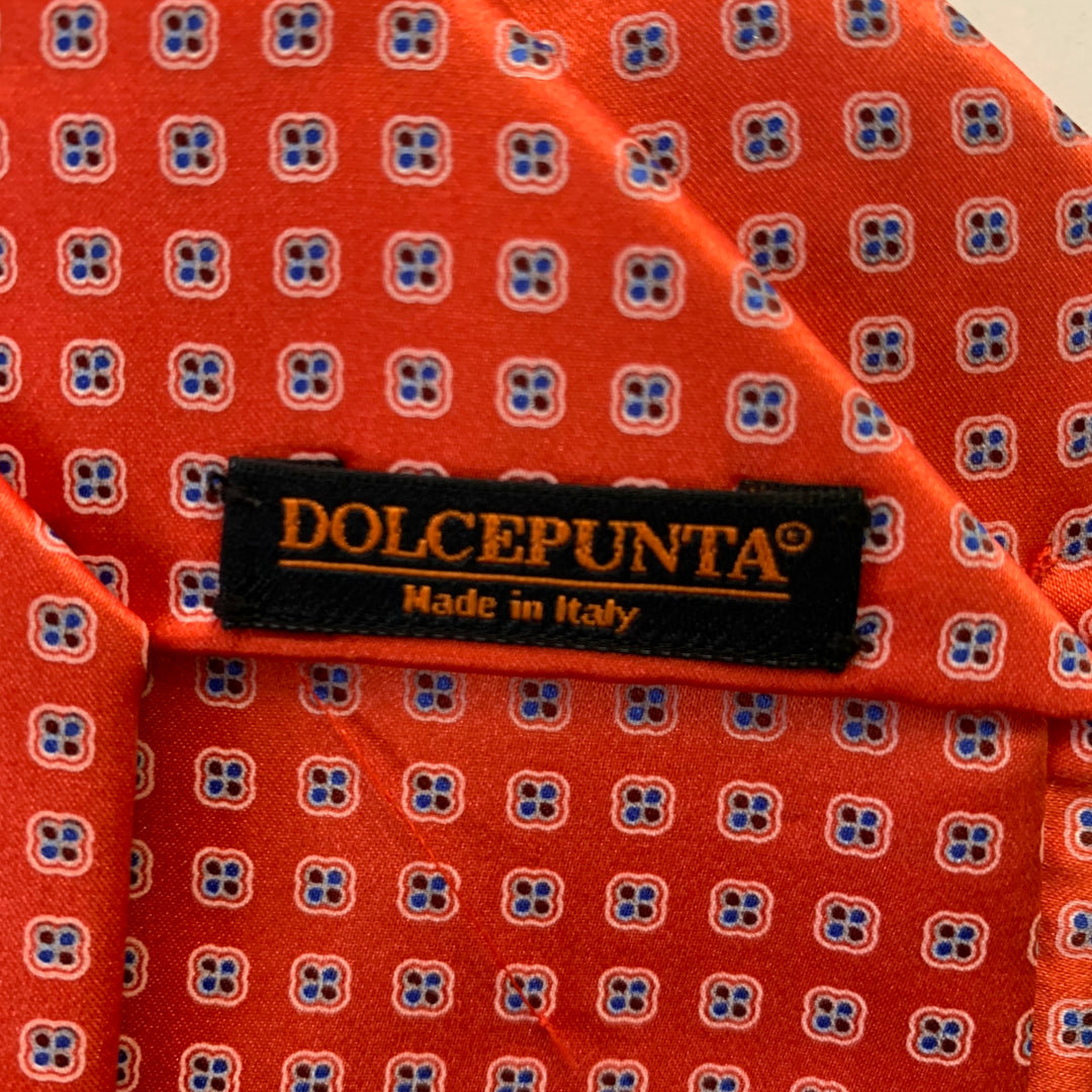 DOLCEPUNTA Pink Blue Floral Silk Tie