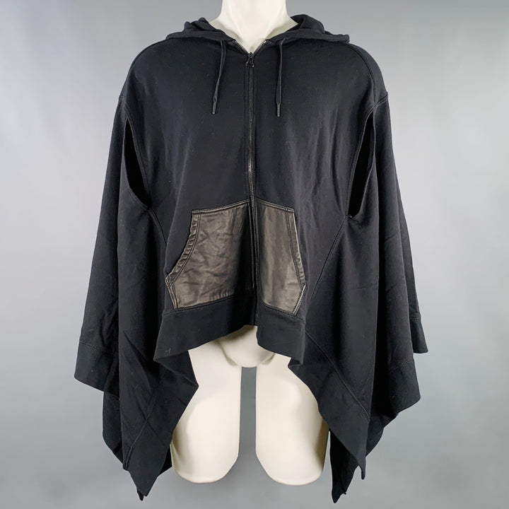 ALEXANDER WANG Size S Black Mixed Fabrics Cotton Blend Sleeveless Jacket