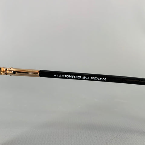 TOM FORD Cole Gold Black Metal Acetate Aviator Sunglasses