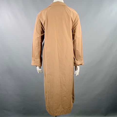 AKRIS Size 10 Beige Polyester Cotton Double Zipper Coat