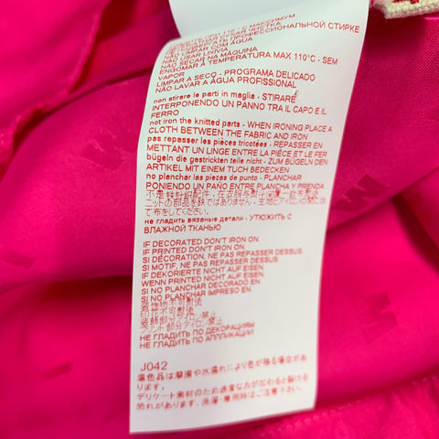 MARNI Size M Pink Fuchsia Monogram Viscose Nehru Collar Long Sleeve Shirt