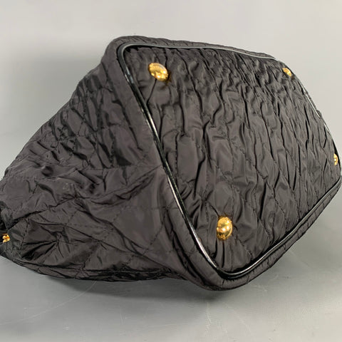 PRADA Black Quilted Nylon Handbag & Leather Goods