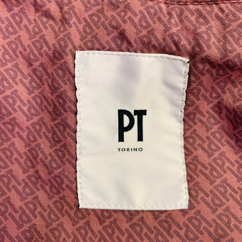 PT TORINO Size 34 Pink Rose Cotton Blend Pleated Dress Pants