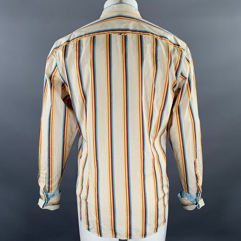 PAUL SMITH Size L Pink Blue & Green Mixed Patterns Cotton Long Sleeve Shirt