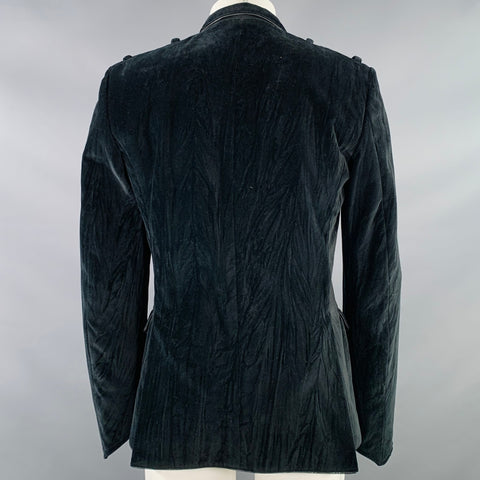 Veste JOHN RICHMOND Taille 40 Velours Coton Noir à Boutons Pression