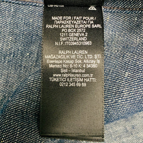 RRL by RALPH LAUREN Size XL Heather Indigo Cotton Notch Lapel Sport Coat