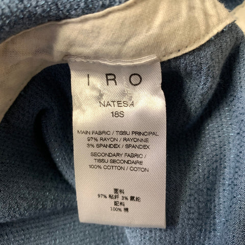 IRO Size M Blue Sequined Rayon Blend Crew Neck T Shirt
