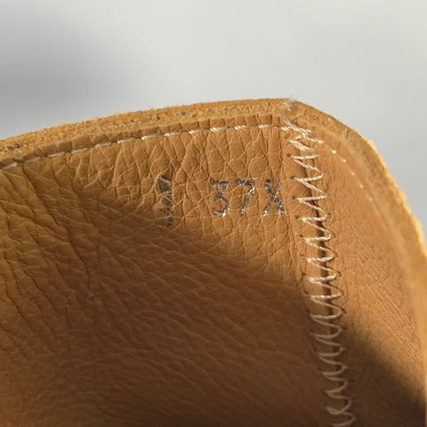 MOMA Size 7.5 Tan Suede Zip Up Ankle Boots