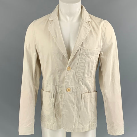 Chaqueta de algodón liso blanquecino talla UNIS 38