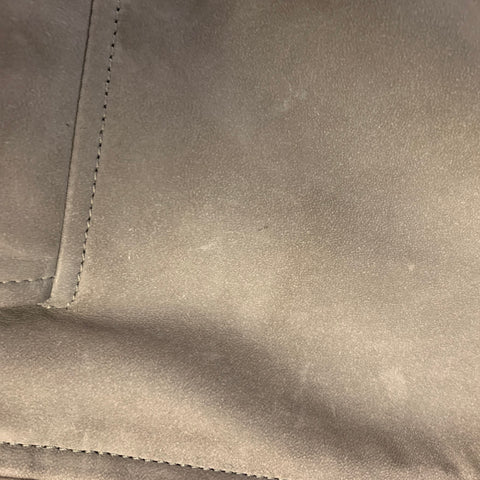 LORO PIANA Size M Brown Suede Leather Herringbone Wool Reversible Jacket