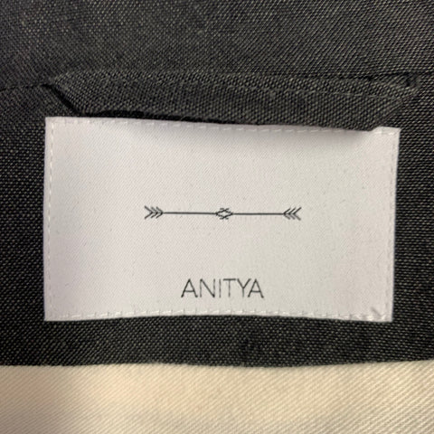 ANITYA One Size Black Linen Oversized Sport Coat