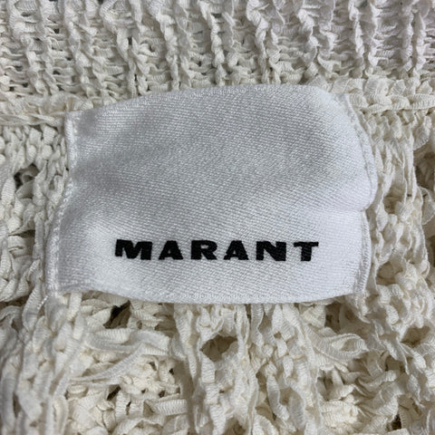 ISABEL MARANT Size M White Knit Cotton Blend Pullover Vest